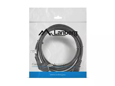 LANBERG Kabel zasilający CEE 7/7 - IEC 320 C13 VDE 3M czarny