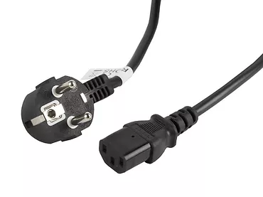 LANBERG Kabel zasilający CEE 7/7 - IEC 320 C13 VDE 3M czarny