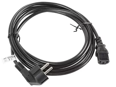 LANBERG Kabel zasilający CEE 7/7 - IEC 320 C13 VDE 3M czarny