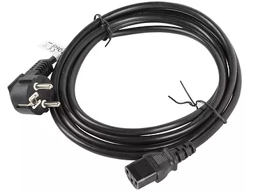 LANBERG Kabel zasilający CEE 7/7 - IEC 320 C13 VDE 3M czarny
