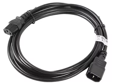 LANBERG Przedłużacz kabla zasilającego IEC 320 C13 - C14 VDE 3M czarny