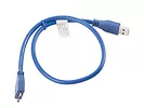LANBERG Kabel USB 3.0 micro AM-MBM5P 0.5M niebieski