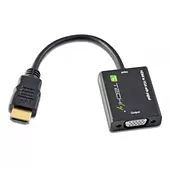 Gembird Adapter HDMI męski na VGA żeński, czarny, 10cm