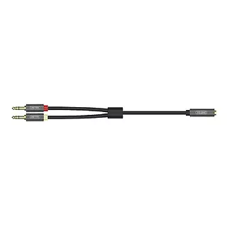 Unitek KABEL MiniJack 3,5mm(F) -2x 3,5mm (M), Y-C957ABK