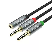 Unitek KABEL MiniJack 3,5mm(F) -2x 3,5mm (M), Y-C957ABK