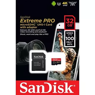 Karta pamięci Extreme Pro microSDHC 32GB 100/90 MB/s A1 V30