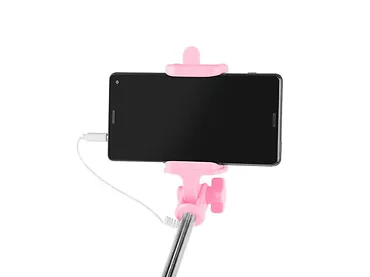 NATEC Selfie stick Monopod przewodowy różowy SF-20W