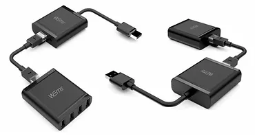 Przedłużacz USB2.0 over IP 4xUSB; 100m; Y-2516