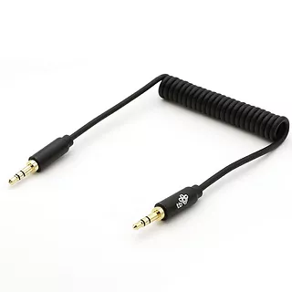 Kabel 3,5mm MiniJack - 3,5mm MiniJack M/M 1m spiralny
