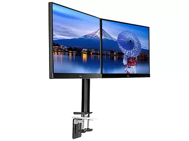 Uchwyt na 2 monitory IIYAMA DS1002C-B1, mocowanie do blatu, regulacja w poziomie, pionie i wysokości, PIVOT