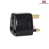 Maclean Adapter gniazdo EU na wtyk UK MCE154 czarny