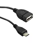 Qoltec Kabel USB OTG 2.0 A żeński | Micro USB B męski | 0.2m