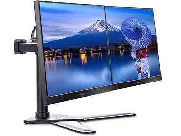 Uchwyt na dwa monitory IIYAMA DS1002D-B1, regulowany stojak w poziomie, pionie, wysokość, PIVOT