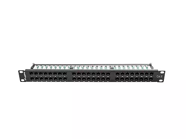 LANBERG Patch Panel 48 Port 1U Kat.6 czarny