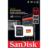 SanDisk Extreme microSDXC 64GB 100/60 MB/s A1 V30 U3