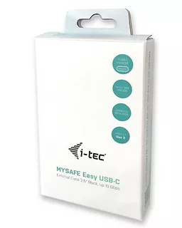 i-tec MySafe USB-C 3.1 Gen. 2 Easy zewnętrzna obudowa na dysk 2,5" 9,5mm SATA I/II/III HDD