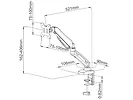 Uchwyt biurkowy na sprężynie gazowej do monitora 13-27