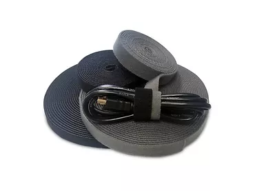 Elmak SAVORG-OC-01/B Organizer na kable, Taśma, Rzep, 10m x 20mm - czarny