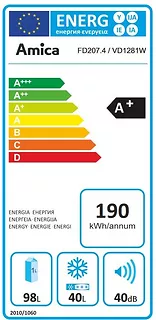 Amica FD207.4 Chłodziarko-zamrażarka