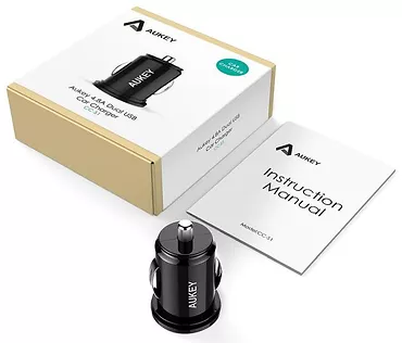 Aukey CC-S1 ultraszybka ładowarka samochodowa 2xUSB AiPower 4.8A 24W