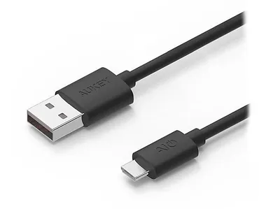 Aukey CB-D10 Black zestaw 3 szt. szybkich kabli Quick Charge micro USB-USB | 3x1.2m | 5A | 480 Mbps