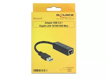 Delock Karta sieciowa USB 3.0 -> RJ-45 1GB na kablu