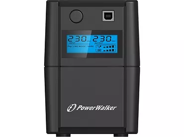 PowerWalker UPS  LINE-INTERACTIVE 650VA 2X SCHUKO, RJ11 IN/OUT,  USB, LCD