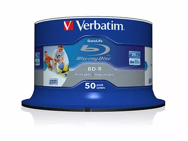Płyta Verbatim BD-R 25GB X6 Printable 43812 Cake 50