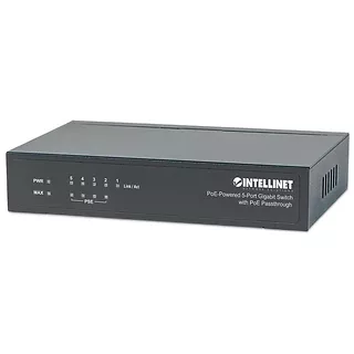 Intellinet Switch Gigabit 5x10/100/1000 RJ45 PoE+ 1XPD 4xPSE 68W