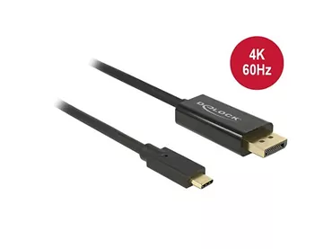 Delock Kabel USB-C -> DisplayPort M/M 1m (tryb alternatywny DP) 4K 60Hz czarny