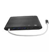 Qoltec Stacja dokująca USB 3.1 typC / 3xUSB 3.0 | HDMI | VGA | RJ45 |  mini DP | 3.5mm jack | gniazdo karty Micro SD/PD