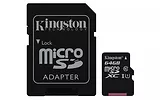 Karta pamięci Kingston microSD 64GB Canvas Select 80/10MB/s adapter