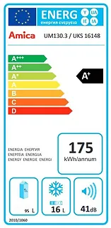 Amica UM130.3 Chłodziarko-zamrażarka