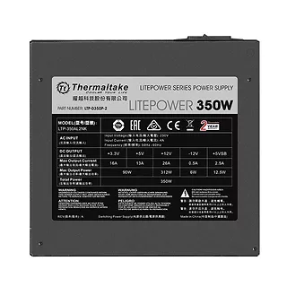 Thermaltake Litepower II Black 350W (Active PFC, 120mm)