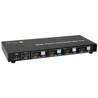 Mattel 4-portowy przełącznik KVM HDMI/USB 4x1 z audio