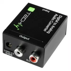 Dell Konwerter cyfrowy Toslink SPDIF, coaxial audio na analog stereo RCA L/R