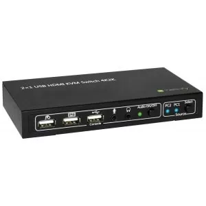 HP Inc. 2-portowy przełącznik KVM HDMI/USB 2x1 z audio
