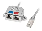 LANBERG Adapter rodzielacz LAN RJ-45 - 2x RJ-45 FTP