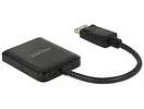 Delock Splitter video DisplayPort 1.2 -> 2x HDMI 4K na kablu 25cm