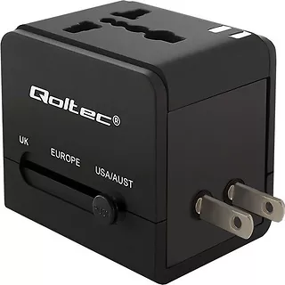 Podróżny adapter sieciowy qoltec 50133