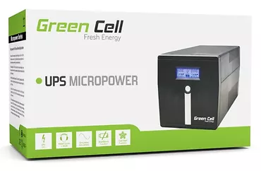 Zasilacz awaryjny UPS Green Cell Micropower z wyświetlaczem LCD 600VA