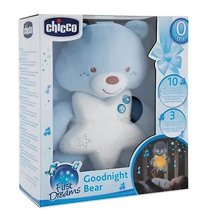 Chicco Muzyczny Miś niebieski z nocną lampką i projektorem