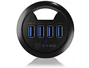 IcyBox IB-HUB1403 HUB biurkowy 60mm