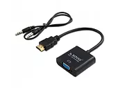 Adapter HDMI - VGA z audio (Jack - Jack) SAVIO CL-23/B czarny