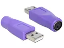 Delock Adapter USB -> PS/2 fioletowy