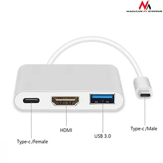 Maclean Adapter USB-C - HDMI / USB 3.0 / USB-C MCTV-840