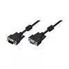 LogiLink Kabel przedłużacz VGA 2 x ferryt, długości 10m, czarny