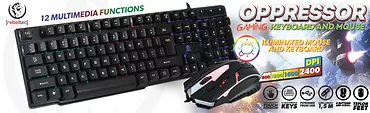 Rebeltec Klawiatura+mysz przewodowa dla graczy OPPRESSOR GAMING