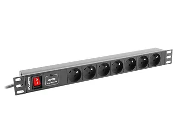 LANBERG Listwa zasilająca Rack PDU 1U 7x PL 2m 10A czarna