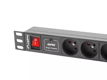 LANBERG Listwa zasilająca Rack PDU 1U 7x PL 2m 10A czarna